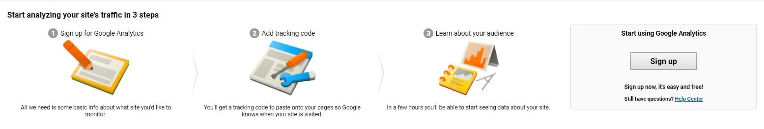 Analytics Sign Up
