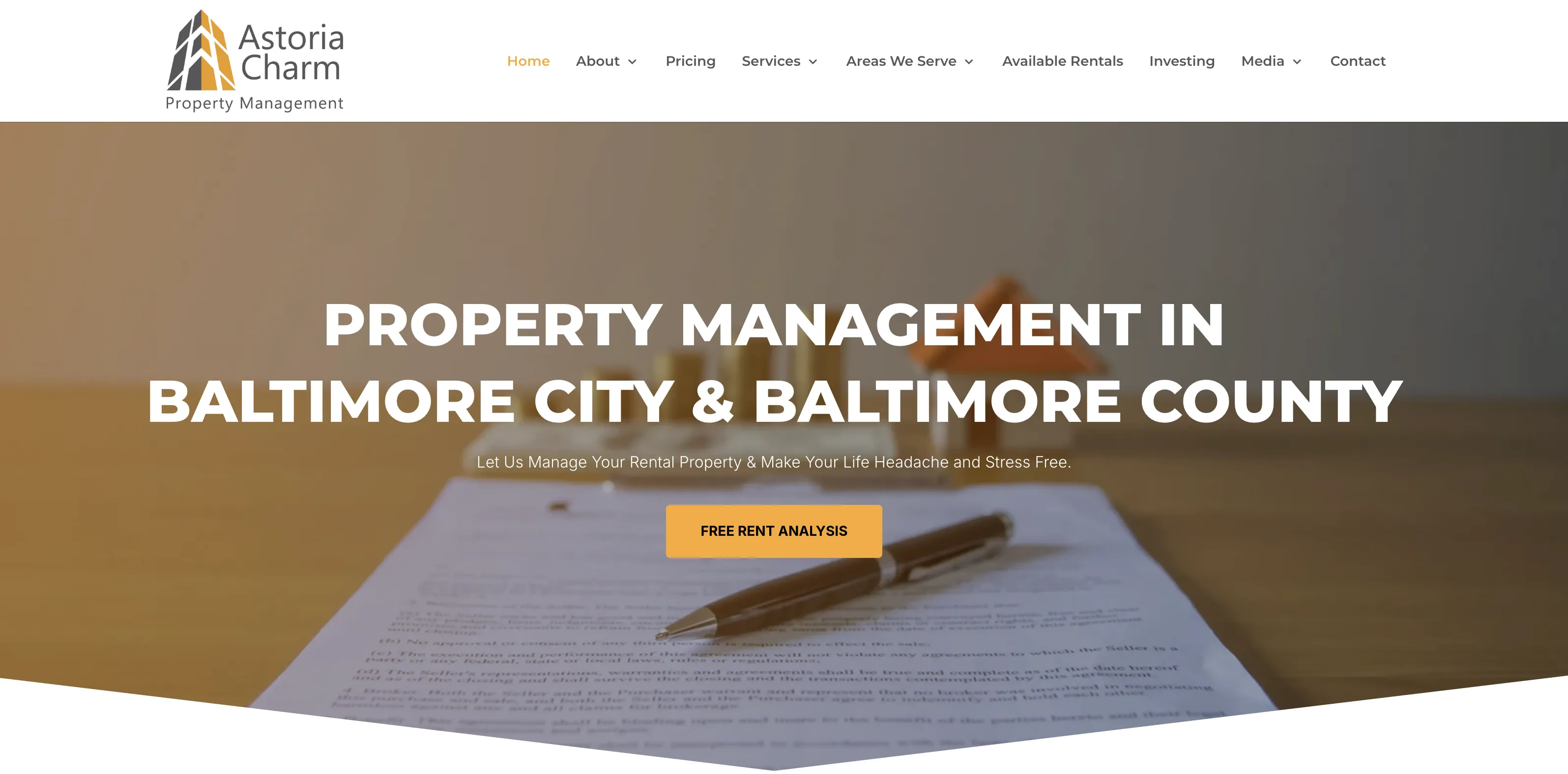 Astoria Charm website screenshot