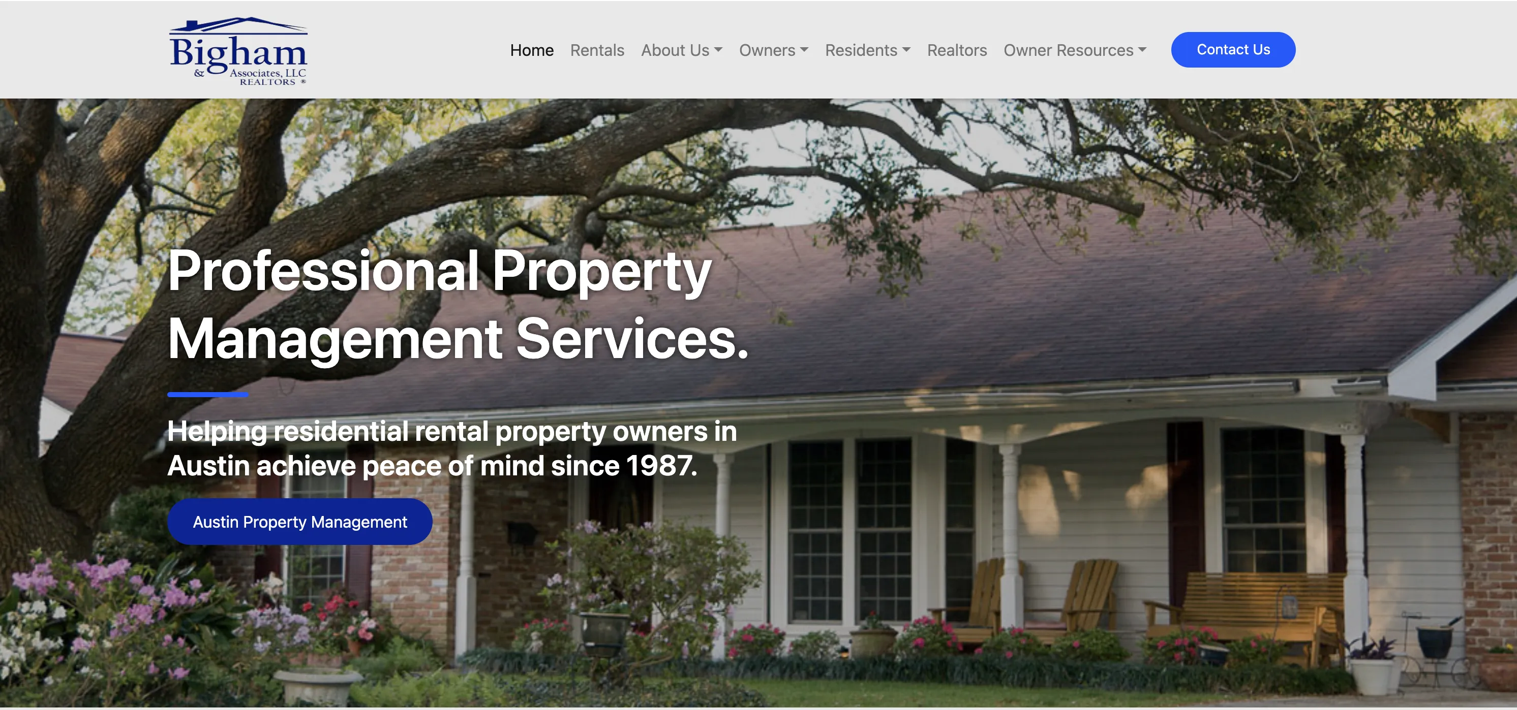 Bigham & Associates website screenshot