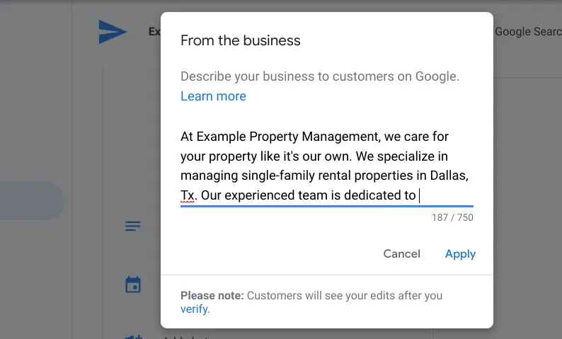 business description
