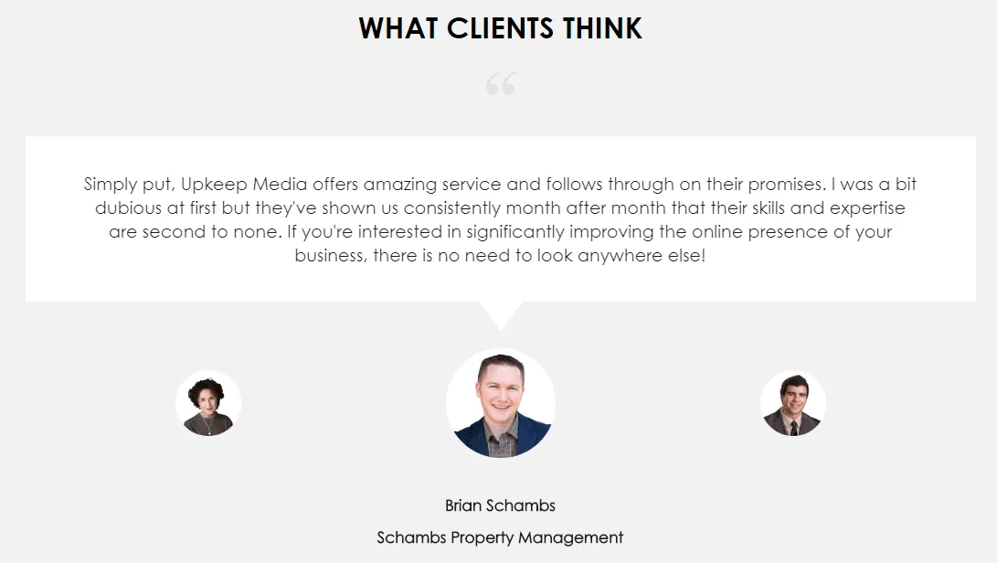 client testimonials