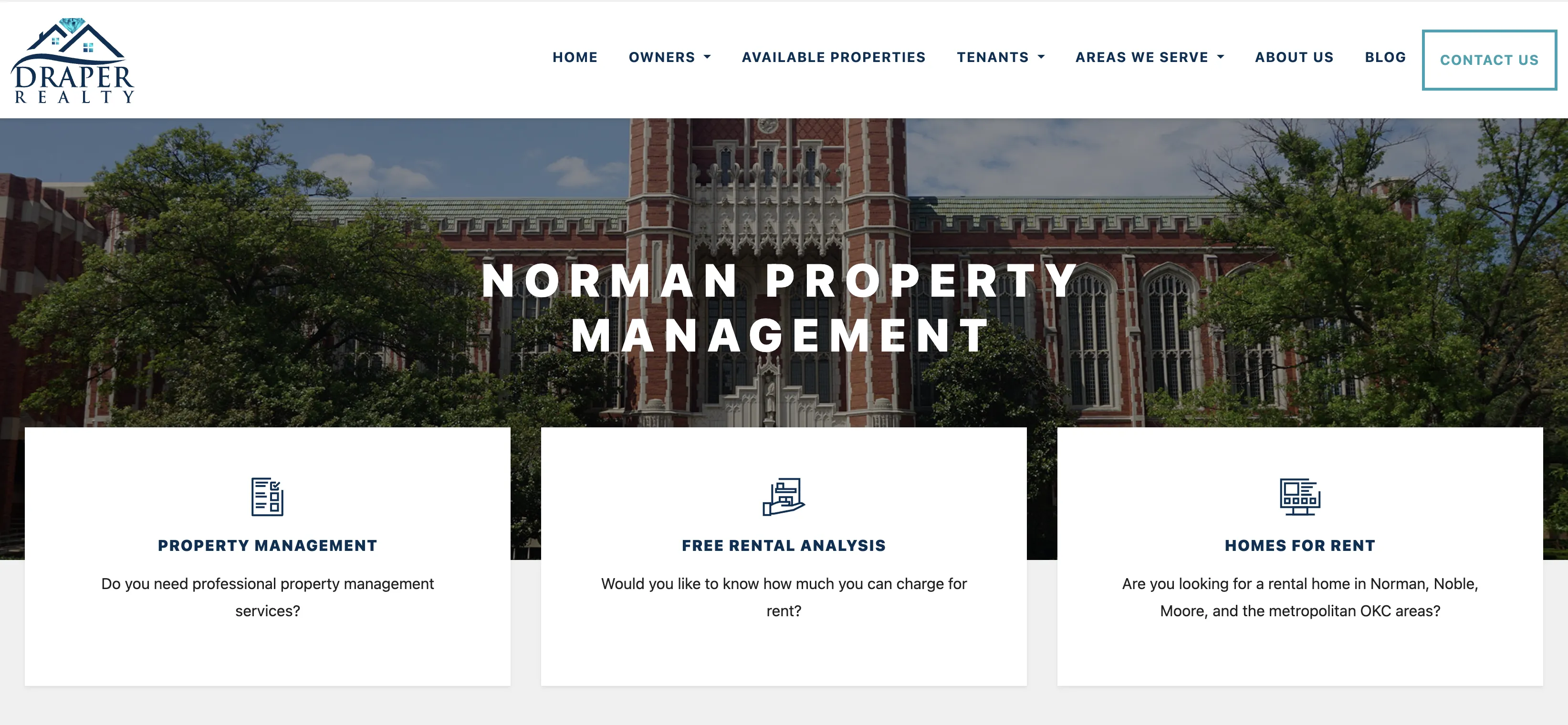 Draper Realty & Construction website screenshot