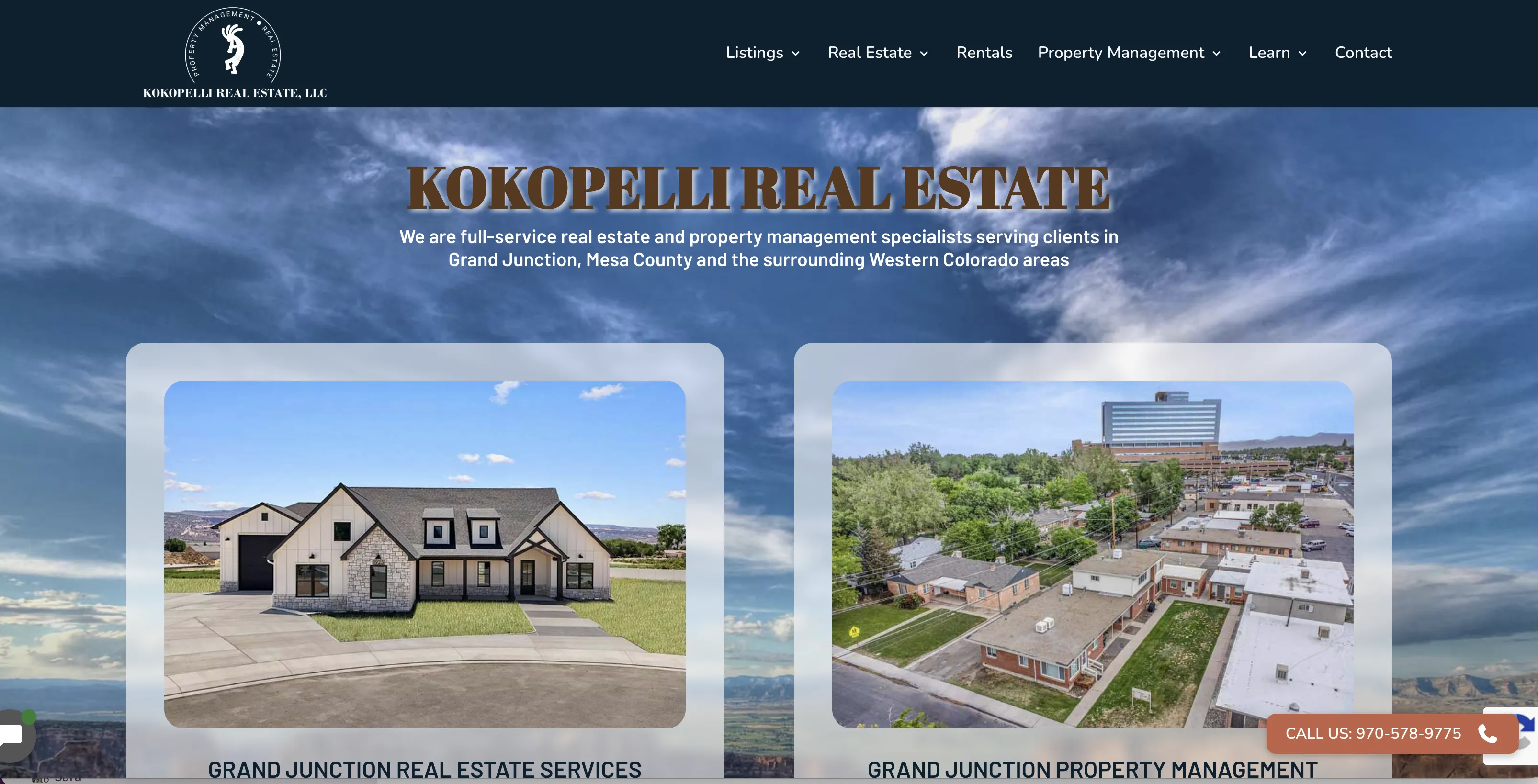 Kokopelli Real Estate website screenshot