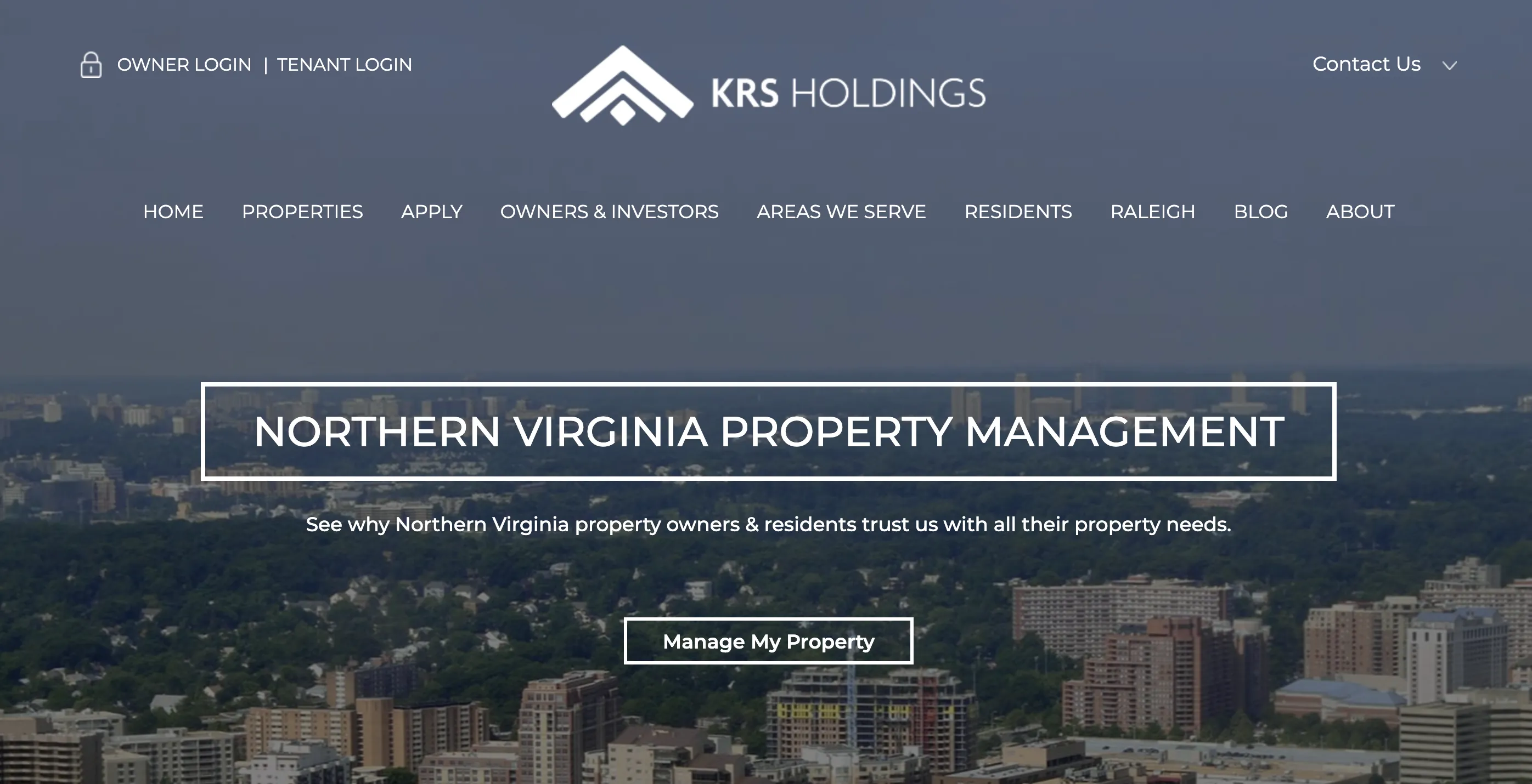 KRS Holdings website screenshot