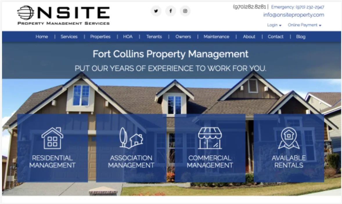 Onsite property management website