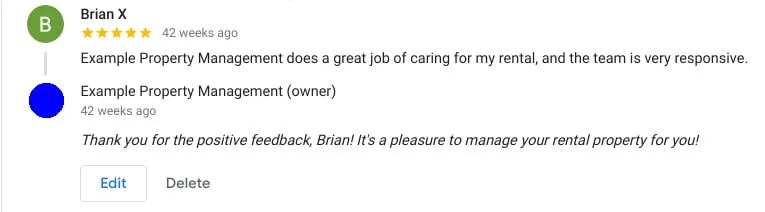 respond to reviews gmb