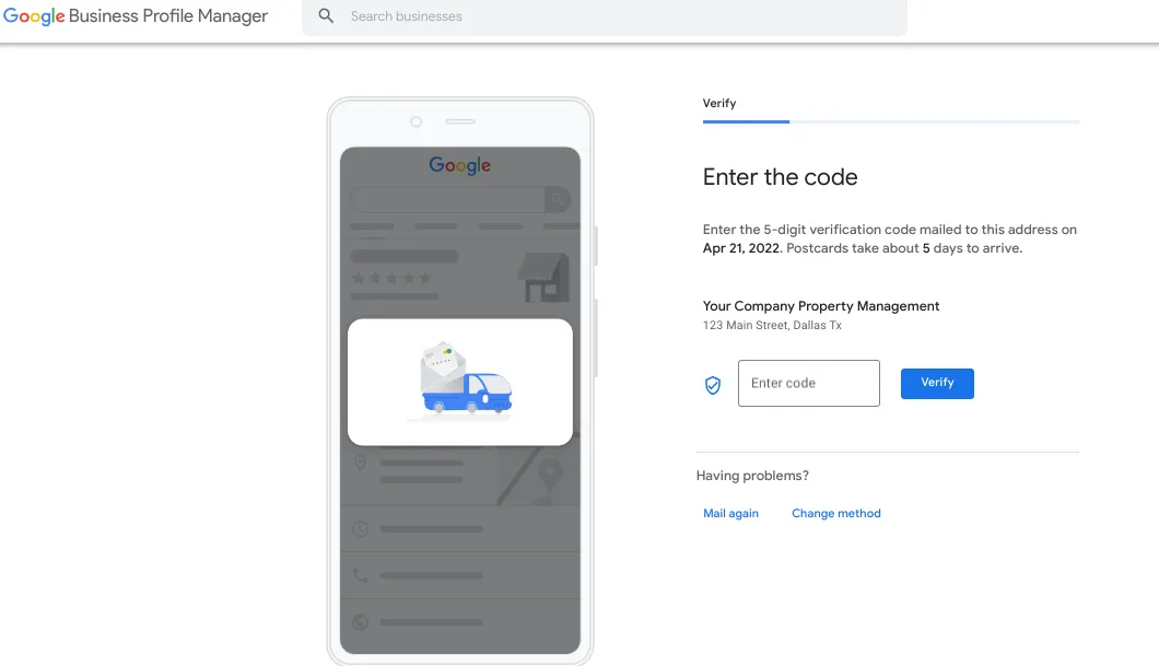 verify Google business