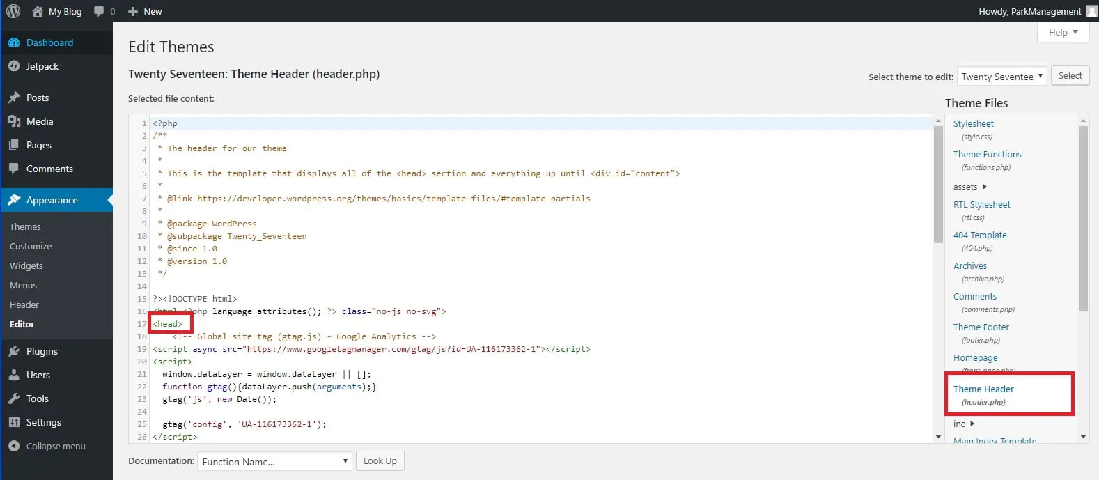 Wordpress Back End Editor Section