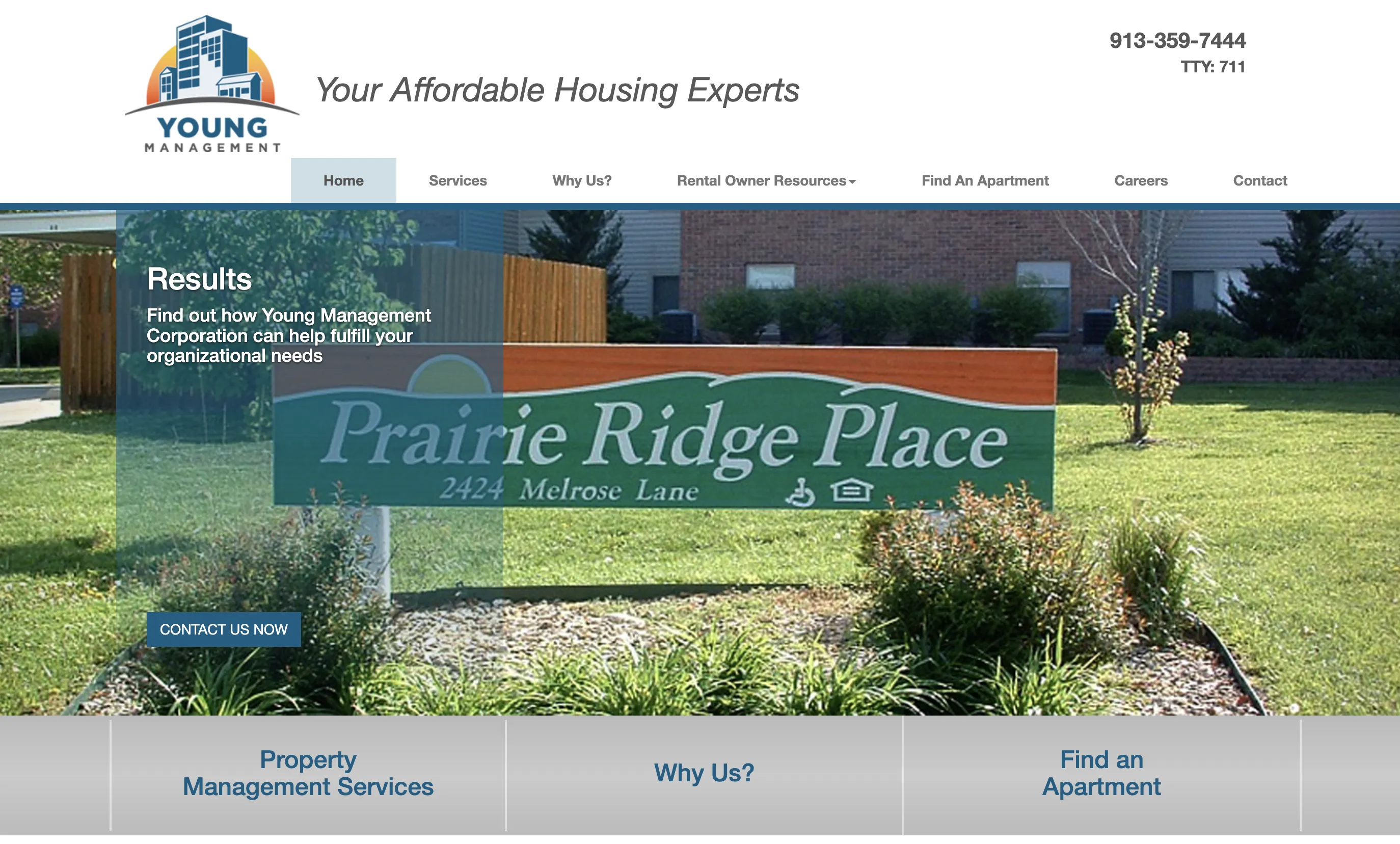 Young Management website screenshot